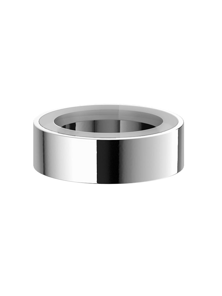 Chrome plated spacer far basin